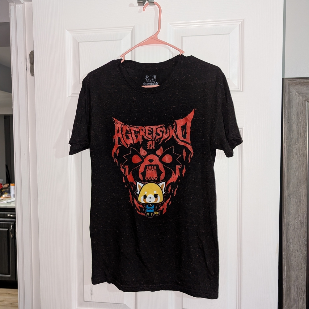 Aggretsuko Black Graphic T-Shirt